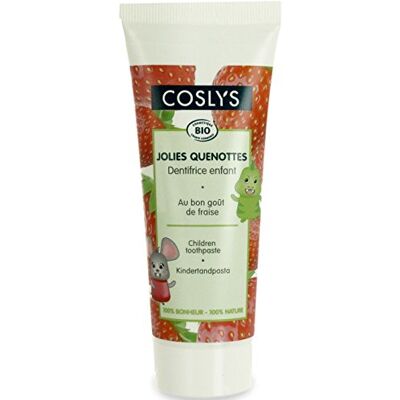 Coslys Dentifrice Junior à l'extrait de Fraise bio 50ml - Publicité Coslys Dentifrice Junior à l'extrait de Fraise bio 50ml - Publicité