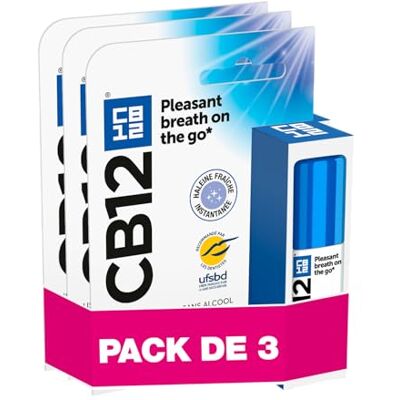 CB12 Spray Haleine Fraîche sans Alcool Arôme Menthe 3x15 ml - Publicité CB12 Spray Haleine Fraîche sans Alcool Arôme Menthe 3x15 ml - Publicité