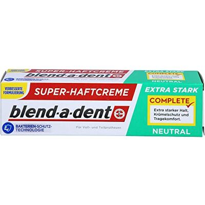 Blend-A-Med Blend-a-dent COMPLETE Neutral Crème auto-adhésive 47 g - Publicité Blend-A-Med Blend-a-dent COMPLETE Neutral Crème auto-adhésive 47 g - Publicité