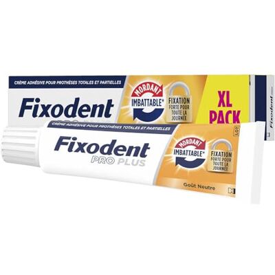 Fixodent Pro Plus Crème Adhésive Dentaire - Forte Fixation, 60g - Publicité Fixodent Pro Plus Crème Adhésive Dentaire - Forte Fixation, 60g - Publicité