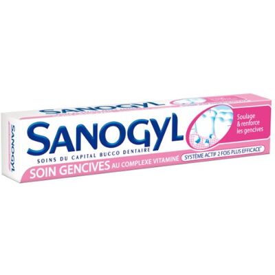 Sanogyl Soin gencives au complexe vitaminé Le tube de 75ml - Publicité Sanogyl Soin gencives au complexe vitaminé Le tube de 75ml - Publicité