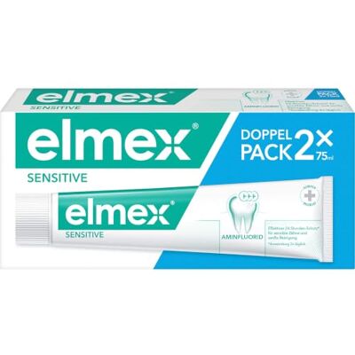 ELMEX - Sensitive - 2 x 75 ml - Dentifrice - Publicité ELMEX - Sensitive - 2 x 75 ml - Dentifrice - Publicité