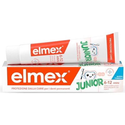 Dentifrice Elmex Junior - 6-12 Ans Menthe - Protection contre caries - Publicité Dentifrice Elmex Junior - 6-12 Ans Menthe - Protection contre caries - Publicité