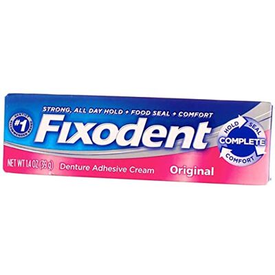 Fixodent Denture Adhesives Cream, Original 40 g (Pack of 6) by - Publicité Fixodent Denture Adhesives Cream, Original 40 g (Pack of 6) by - Publicité