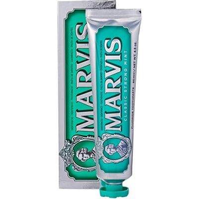 Marvis Lot de 12 Dentifrice Classic Strong Mint 85 ml Cura et Hygiène Dentale - Publicité Marvis Lot de 12 Dentifrice Classic Strong Mint 85 ml Cura et Hygiène Dentale - Publicité