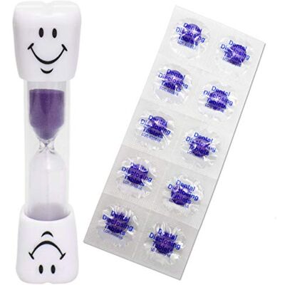 Dental Aesthetics Sablier Smile & 10 Tablettes Révélatrices de Plaque Dentaire (Violet) - Publicité Dental Aesthetics Sablier Smile & 10 Tablettes Révélatrices de Plaque Dentaire (Violet) - Publicité