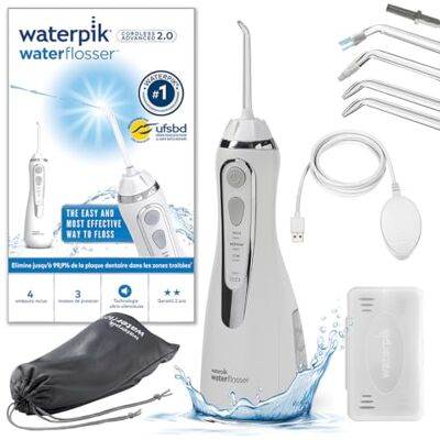 Waterpik Advanced Hydropulseur dentaire 4 embouts inclus Blanc - Publicité Waterpik Advanced Hydropulseur dentaire 4 embouts inclus Blanc - Publicité