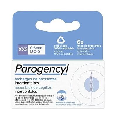 Parogencyl Recharge de Brossettes Interdentaires boite de 6 unités (3 tailles) (XXS) - Publicité Parogencyl Recharge de Brossettes Interdentaires boite de 6 unités (3 tailles) (XXS) - Publicité