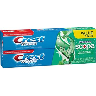 Crest Blanchiment complet plus lunette Minty Fresh rayé 22,2 g - Publicité Crest Blanchiment complet plus lunette Minty Fresh rayé 22,2 g - Publicité