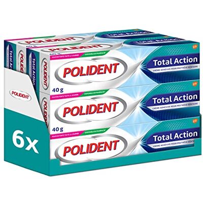 Polident Crème Fixative Protection Gencives, Pour Prothèses Dentaires Partielles ou Complètes, Sans Goût, 40g LOT DE 6 - Publicité Polident Crème Fixative Protection Gencives, Pour Prothèses Dentaires Partielles ou Complètes, Sans Goût, 40g LOT DE 6 - Publicité