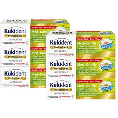 Kukident Med+Kamille Lot de 6 nettoyants dentaires pour biberon 6 x 40 g - Publicité Kukident Med+Kamille Lot de 6 nettoyants dentaires pour biberon 6 x 40 g - Publicité