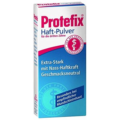 Queisser Pharma GmbH & Co. KG PROTEFIX Poudre adhésive - Publicité Queisser Pharma GmbH & Co. KG PROTEFIX Poudre adhésive - Publicité