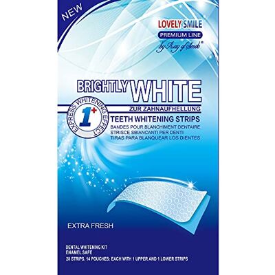RAY OF SMILE 28 Bandes de Blanchiment Dentaire Qualité Professionnelle Sourire Plus Blanc Dès la 1ʳᵉ Utilisation Sans Sensibilité No-Slip, Pas Besoin d'Ouvre-Bouche, Sans Peroxyde - Publicité RAY OF SMILE 28 Bandes de Blanchiment Dentaire Qualité Professionnelle Sourire Plus Blanc Dès la 1ʳᵉ Utilisation Sans Sensibilité No-Slip, Pas Besoin d'Ouvre-Bouche, Sans Peroxyde - Publicité