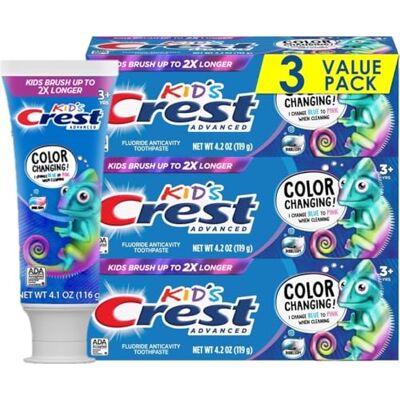 Crest Advanced Kid's Fluoride Pâte à dents Bubblegum Flavor 100 ml - Publicité Crest Advanced Kid's Fluoride Pâte à dents Bubblegum Flavor 100 ml - Publicité