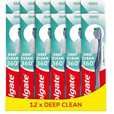 Brosse à Dents Colgate Nettoyage en Profondeur - Têtes Douces - Pack Familial - 12 - Publicité Brosse à Dents Colgate Nettoyage en Profondeur - Têtes Douces - Pack Familial - 12 - Publicité