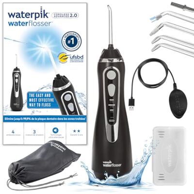 Waterpik Advanced Hydropulseur dentaire 4 embouts inclus Noir - Publicité Waterpik Advanced Hydropulseur dentaire 4 embouts inclus Noir - Publicité