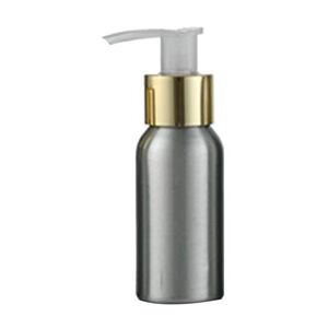 Bodhi200 0 Flacon pompe à lotion en aluminium avec tête de pompe, recharge vide, pour cosmétiques, échantillons de voyage, pot de maquillage, crème, gel douche, shampoing - Publicité