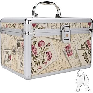 Brrnoo Mallette de Train de Maquillage Boîte à Cosmétiques, Trousse à Maquillage Professionnelle Grande Capacité Beauté Outils D'extension de Cils Boîte de Rangement Vide avec Miroir Verrouillable pour Verni - Publicité Brrnoo Mallette de Train de Maquillage Boîte à Cosmétiques, Trousse à Maquillage Professionnelle Grande Capacité Beauté Outils D'extension de Cils Boîte de Rangement Vide avec Miroir Verrouillable pour Verni - Publicité