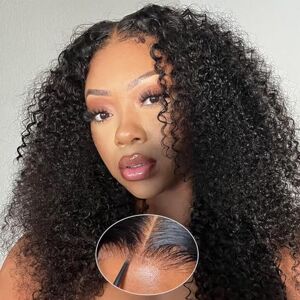 IFLY Perruque Cheveux Humain Sans Colle Glueless Wig Human Hair Kinky Curly 4×4 Pre Cut Lace Wear and Go Perruque Femme Naturelle Brésilien Bouclée 180% Density Couleur Naturelle 20 Pouces - Publicité IFLY Perruque Cheveux Humain Sans Colle Glueless Wig Human Hair Kinky Curly 4×4 Pre Cut Lace Wear and Go Perruque Femme Naturelle Brésilien Bouclée 180% Density Couleur Naturelle 20 Pouces - Publicité