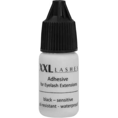 XXL Lashes Adhésif sensible, noir, la première colle pour extension de sensible et résistante à l'huile et l'eau, transparent, végétalien, de qualité médicale, entièrement sans odeur, sans émanation et waterproof - Publicité XXL Lashes Adhésif sensible, noir, la première colle pour extension de sensible et résistante à l'huile et l'eau, transparent, végétalien, de qualité médicale, entièrement sans odeur, sans émanation et waterproof - Publicité