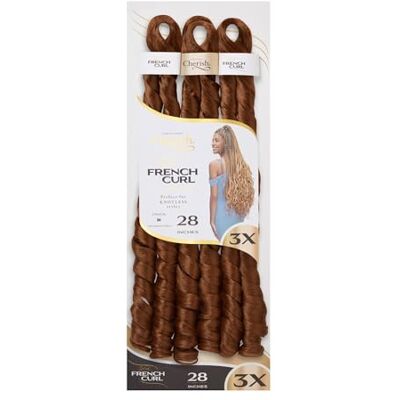 CHERISH Lot de 3 extensions de cheveux synthétiques bouclés 3 x spirales françaises bouclées (couleur 30) - Publicité CHERISH Lot de 3 extensions de cheveux synthétiques bouclés 3 x spirales françaises bouclées (couleur 30) - Publicité