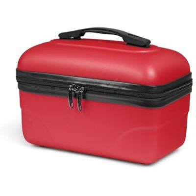 KINSTON Vanity Trousse de Toilette Cosmétiques, Rigide avec Poignée, Organisateur de Voyage, Boîte de Rangement Grande capacité (Rouge/Modèle Standard) - Publicité KINSTON Vanity Trousse de Toilette Cosmétiques, Rigide avec Poignée, Organisateur de Voyage, Boîte de Rangement Grande capacité (Rouge/Modèle Standard) - Publicité