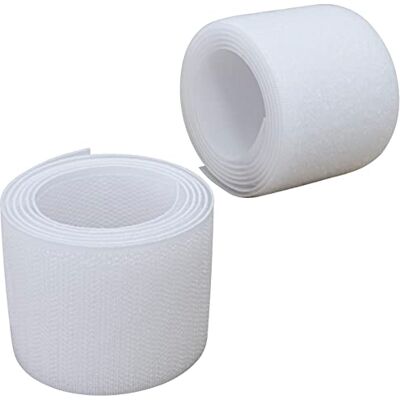 AERZETIX C65997 Bande/rouleau de scratch 50 mm 1 mètre auto-agrippant organisateur/serre câbles ruban sac vêtement attache sangle couleur: blanc en polyamide et polyester - Publicité AERZETIX C65997 Bande/rouleau de scratch 50 mm 1 mètre auto-agrippant organisateur/serre câbles ruban sac vêtement attache sangle couleur: blanc en polyamide et polyester - Publicité