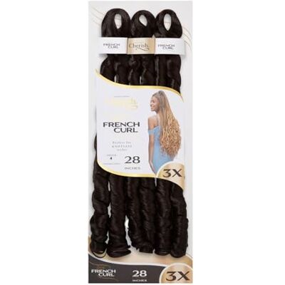 CHERISH Lot de 3 extensions de cheveux synthétiques bouclés 3 x spirales françaises bouclées (couleur 4) - Publicité CHERISH Lot de 3 extensions de cheveux synthétiques bouclés 3 x spirales françaises bouclées (couleur 4) - Publicité