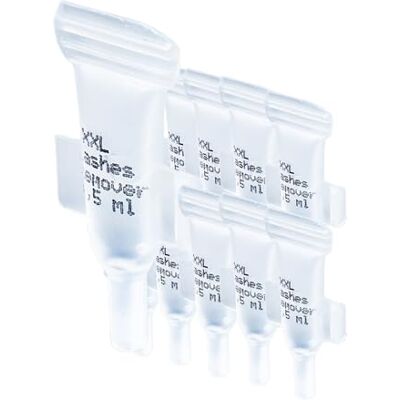 XXL Lashes Gel Remover pour extensions de cils, dissolvant pour cils, sans latex, végétalien, 10 mini-doses, 5 ml - Publicité XXL Lashes Gel Remover pour extensions de cils, dissolvant pour cils, sans latex, végétalien, 10 mini-doses, 5 ml - Publicité
