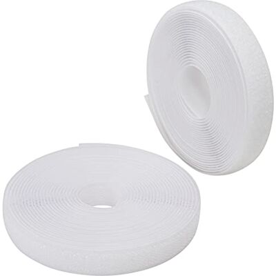 AERZETIX C65872 Bande/rouleau de scratch 16 mm 5 mètre auto-agrippant organisateur/serre câbles ruban sac vêtement attache sangle couleur: blanc en polyamide et polyester - Publicité AERZETIX C65872 Bande/rouleau de scratch 16 mm 5 mètre auto-agrippant organisateur/serre câbles ruban sac vêtement attache sangle couleur: blanc en polyamide et polyester - Publicité