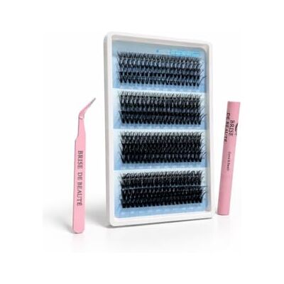 BRISE DE BEAUTE Faux Cils Individuels Cluster Lashes Kit Extension de Cils Faux Cils Naturel Extension de Cils avec Colle, Seal et Applicateur Kit Extension 30D 40D 50D 60D Bouquet de Faux Cils - Publicité BRISE DE BEAUTE Faux Cils Individuels Cluster Lashes Kit Extension de Cils Faux Cils Naturel Extension de Cils avec Colle, Seal et Applicateur Kit Extension 30D 40D 50D 60D Bouquet de Faux Cils - Publicité