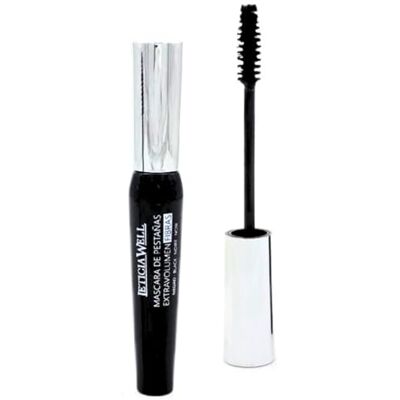 XXL Lashes Mascara noir soluble dans l'eau, enrichi en fibres fines pour un volume intense, idéal après un rehaussement ou une pose d'extensions de cils. Publicité XXL Lashes Mascara noir soluble dans l'eau, enrichi en fibres fines pour un volume intense, idéal après un rehaussement ou une pose d'extensions de cils. Publicité