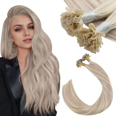 Ugeat Ugea Extensions de véritables cheveux humains brésiliens Remy 100 % non traités 50 g 35,5 à 66 cm Bout en U - Publicité Ugeat Ugea Extensions de véritables cheveux humains brésiliens Remy 100 % non traités 50 g 35,5 à 66 cm Bout en U - Publicité