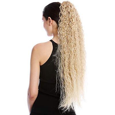 WIG ME UP N857-V-24BT613 Postiche couette queue de cheval extrême longueur volume bouclée boucles crêpées afro kinks blond platine mèches 75 cm - Publicité WIG ME UP N857-V-24BT613 Postiche couette queue de cheval extrême longueur volume bouclée boucles crêpées afro kinks blond platine mèches 75 cm - Publicité