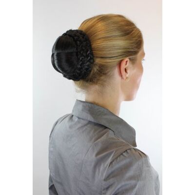 WIG ME UP Perruque noire sophisitiquée, tresse, chignon, style foklorique. N796-2 - Publicité WIG ME UP Perruque noire sophisitiquée, tresse, chignon, style foklorique. N796-2 - Publicité