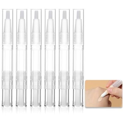 ZALHIN 10 PCS Tubes Vides 5 ML Transparent Twist Stylo Vide avec Pinceau Rechargeable Cosmétique Twist Stylo Tube Conteneurs Rechargeables Stylo Cosmétique Applicateur - Publicité ZALHIN 10 PCS Tubes Vides 5 ML Transparent Twist Stylo Vide avec Pinceau Rechargeable Cosmétique Twist Stylo Tube Conteneurs Rechargeables Stylo Cosmétique Applicateur - Publicité