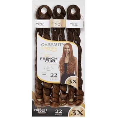 CHERISH Extensions de cheveux synthétiques bouclées et rebondissantes 3 tresses spirales françaises 55,9 cm (COULEUR T1B/3033) - Publicité CHERISH Extensions de cheveux synthétiques bouclées et rebondissantes 3 tresses spirales françaises 55,9 cm (COULEUR T1B/3033) - Publicité