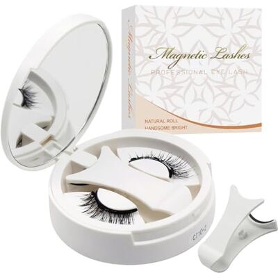 Horuili Cils magnétiques sans eyeliner avec applicateur Cils réutilisables à effet sans colle Kit de cils magnétiques Faciles à appliquer et à retirer - Publicité Horuili Cils magnétiques sans eyeliner avec applicateur Cils réutilisables à effet sans colle Kit de cils magnétiques Faciles à appliquer et à retirer - Publicité