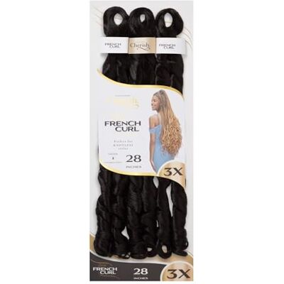 CHERISH Lot de 3 extensions de cheveux synthétiques bouclés 3 x spirales françaises bouclées (couleur 2) - Publicité CHERISH Lot de 3 extensions de cheveux synthétiques bouclés 3 x spirales françaises bouclées (couleur 2) - Publicité
