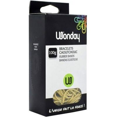WONDAY BRACELETS CAOUTCHOUC 120 mm BTE 100 g - Publicité WONDAY BRACELETS CAOUTCHOUC 120 mm BTE 100 g - Publicité