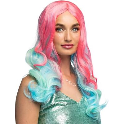 Boland 85080 Perruque de sirène pour adultes, coiffure en cheveux synthétiques pour une fête à thème ou pour le carnaval, accessoire pour les costumes de carnaval - Publicité Boland 85080 Perruque de sirène pour adultes, coiffure en cheveux synthétiques pour une fête à thème ou pour le carnaval, accessoire pour les costumes de carnaval - Publicité