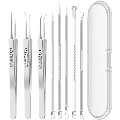 SGSCFG 8 Pièces Avec Élimination De La Tête Noire, Acné En Acéation Inoxydable Et Outils De Nettoyage Du Visage, Adapté Au Nettoyage De La Tête Flottante, De L'Acné Et De L'Acné. Publicité SGSCFG 8 Pièces Avec Élimination De La Tête Noire, Acné En Acéation Inoxydable Et Outils De Nettoyage Du Visage, Adapté Au Nettoyage De La Tête Flottante, De L'Acné Et De L'Acné. Publicité