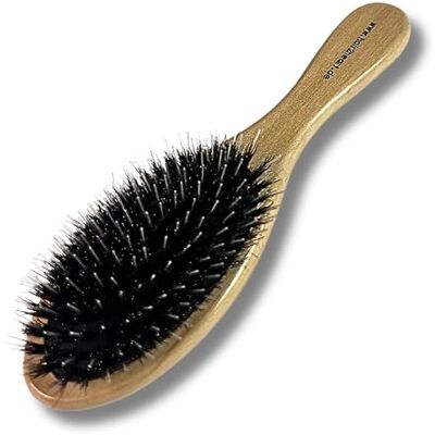 hair2heart Brosse à extensions en bois, 22,5 cm Soin doux et démêlage pour une beauté durable Brosse pour extensions et cheveux naturels - Publicité hair2heart Brosse à extensions en bois, 22,5 cm Soin doux et démêlage pour une beauté durable Brosse pour extensions et cheveux naturels - Publicité