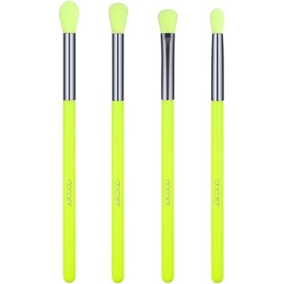 Docolor Lot de 4 pinceaux pour fard à paupières, poils synthétiques de qualité supérieure et manche en bois, pinceaux mélangeurs de couleurs verts - Publicité Docolor Lot de 4 pinceaux pour fard à paupières, poils synthétiques de qualité supérieure et manche en bois, pinceaux mélangeurs de couleurs verts - Publicité