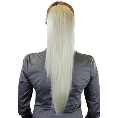 WIG ME UP Postiche: Couette/queue de cheval volumineuse mais lisse, nouvelle attache avec mini pince papillon, blond presque blanc, 65 cm WK06-613 - Publicité WIG ME UP Postiche: Couette/queue de cheval volumineuse mais lisse, nouvelle attache avec mini pince papillon, blond presque blanc, 65 cm WK06-613 - Publicité