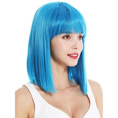 WIG ME UP VK-10-T4440 Perruque dame courte longueur d'épaules lisse cléopâtre frange bleu clair - Publicité WIG ME UP VK-10-T4440 Perruque dame courte longueur d'épaules lisse cléopâtre frange bleu clair - Publicité