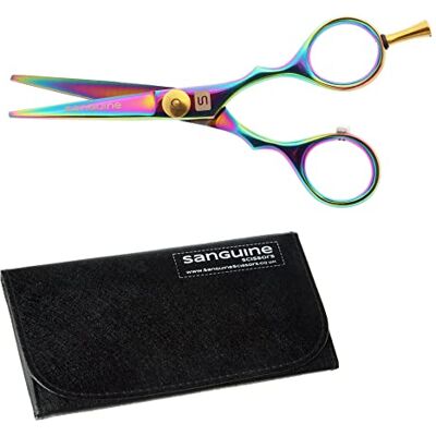 Sanguine ® Ciseaux Extrêmement forte pour la Moustache, Barbe et Sourcils, 11,5 cm, Titane, Présentation de Cas - Publicité Sanguine ® Ciseaux Extrêmement forte pour la Moustache, Barbe et Sourcils, 11,5 cm, Titane, Présentation de Cas - Publicité
