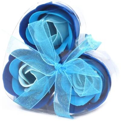 Ancient Wisdom Lot de 3 Roses de Savon Boite Coeur Bleue - Publicité Ancient Wisdom Lot de 3 Roses de Savon Boite Coeur Bleue - Publicité