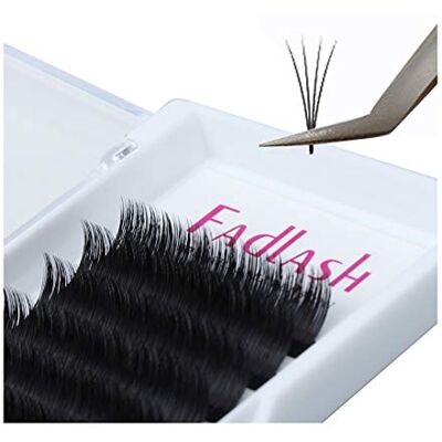 FADLASH Extension de Cils Volume D Curl 0,07mm Épaisseur 15mm Easy Fan 3D, 5D, 6D~20D Extension de Cils Individuels Naturel - Publicité FADLASH Extension de Cils Volume D Curl 0,07mm Épaisseur 15mm Easy Fan 3D, 5D, 6D~20D Extension de Cils Individuels Naturel - Publicité