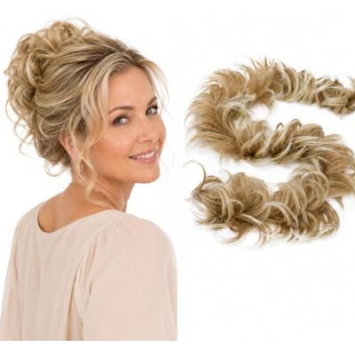 CAISHA XXL Postiche Choucho Avoir Les Cheveux Relevés Volumineux Bouclé Chignon Mélange Blond HW11 - Publicité CAISHA XXL Postiche Choucho Avoir Les Cheveux Relevés Volumineux Bouclé Chignon Mélange Blond HW11 - Publicité